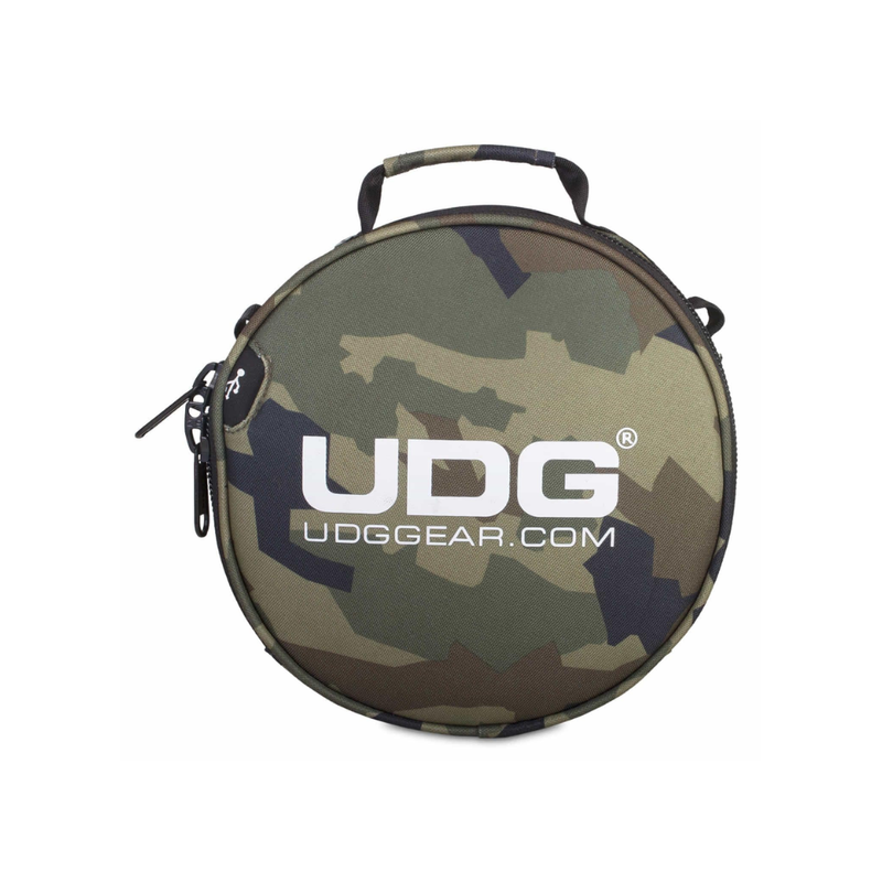UDG Ultimate DIGI Headphone Bag, Black Camo/Orange Inside - Image 1
