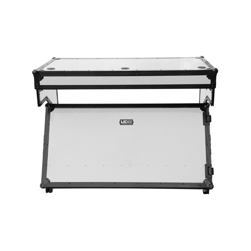 UDG Ultimate Flight Case Portable Z-Style DJ Table Plus, White - Image 1