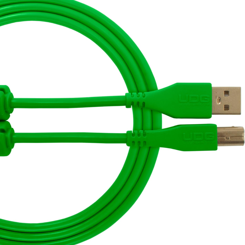 UDG Ultimate Audio Cable USB 2.0 A-B, Green, Straight, 1 m - Image 1