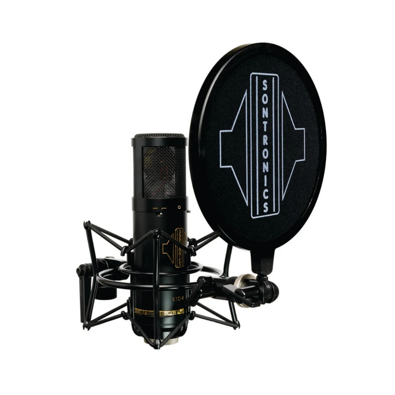 Sontronics STC-2 Pack Large Diaphragm Cardioid Condenser Microphone with Shockmount, Pop Filter, & Cable, Black - Image 2