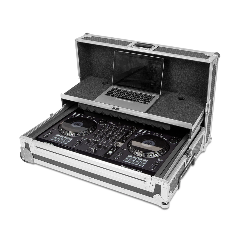 UDG Ultimate Flight Case Multi Format Plus (Laptop Shelf, Trolley + Wheels), XXL, Black - Image 6