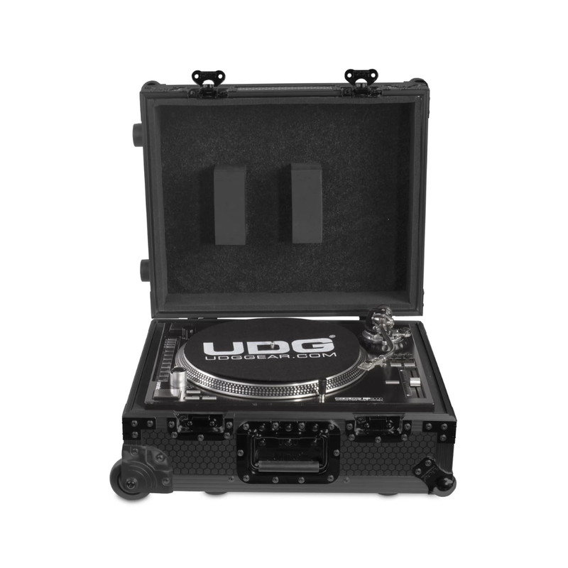 UDG Ultimate Flight Case Multi Format Turntable MK2 Plus (Trolley & Wheels), Black - Image 1