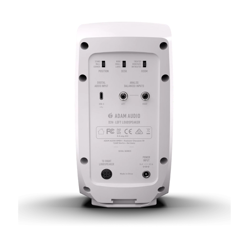 ADAM Audio D3V Desktop Monitors, White (Sold in Pairs) - Image 3