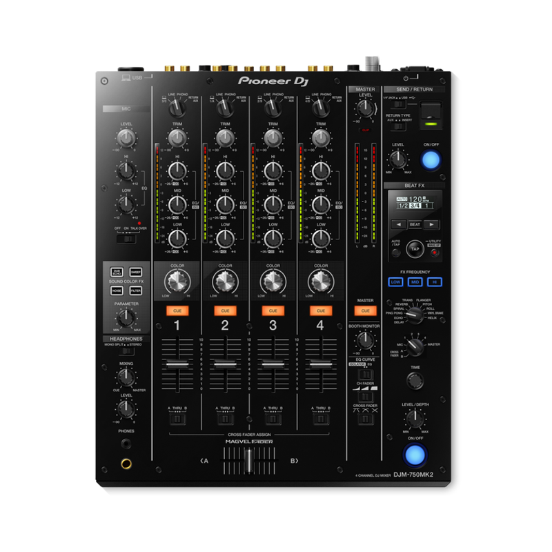 Pioneer DJM-750 MK2 Professional DJ Mixer, Black - Image 1