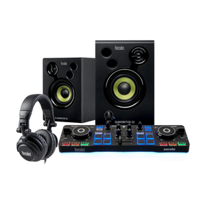 Hercules DJStarter Kit, Including DJControl Starlight Controller, DJMonitor 32 Speakers, HDP DJ M40.2 Headphones & Serato DJ Lite