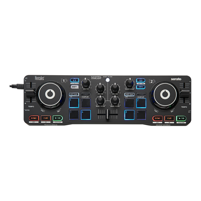 Hercules DJControl Starlight DJ Controller with Serato DJ Lite Included - Image 1