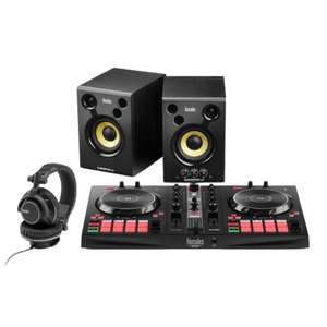 Hercules DJ Essentials All-In-One Kit, Featuring DJControl Inpulse 300 MK2, DJMonitor 42 Monitoring Speakers, & HDP DJ60 Headphones