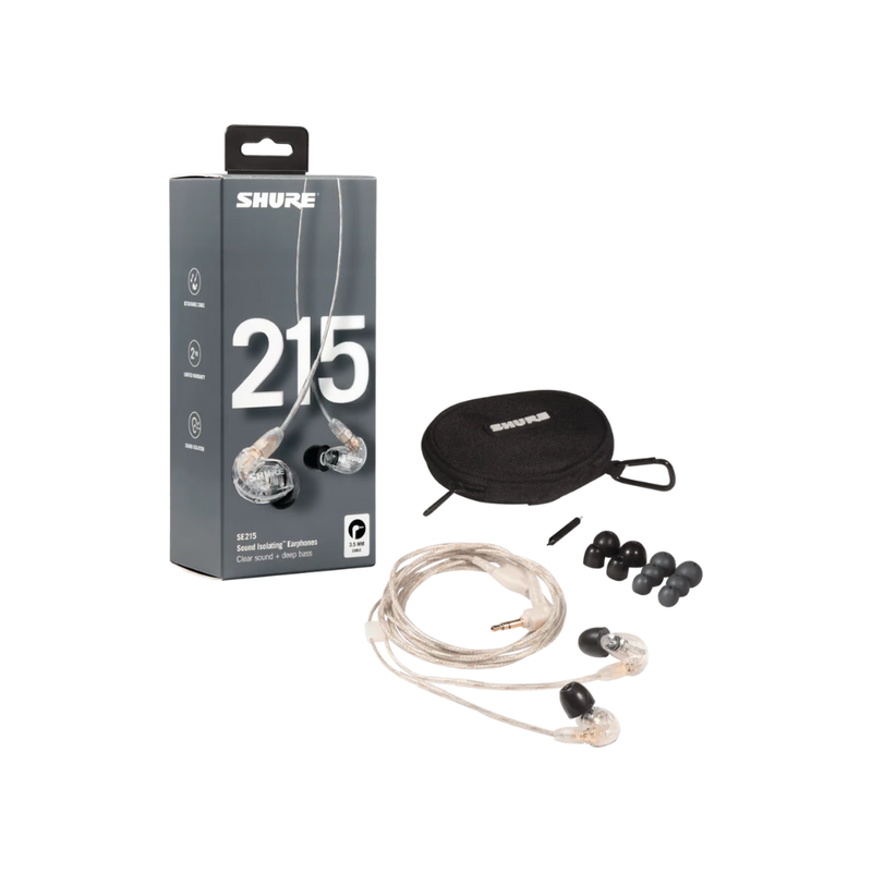 Shure SE215 Earphones, Clear (with Clear Standard 3.5 mm Cable) - Image 2