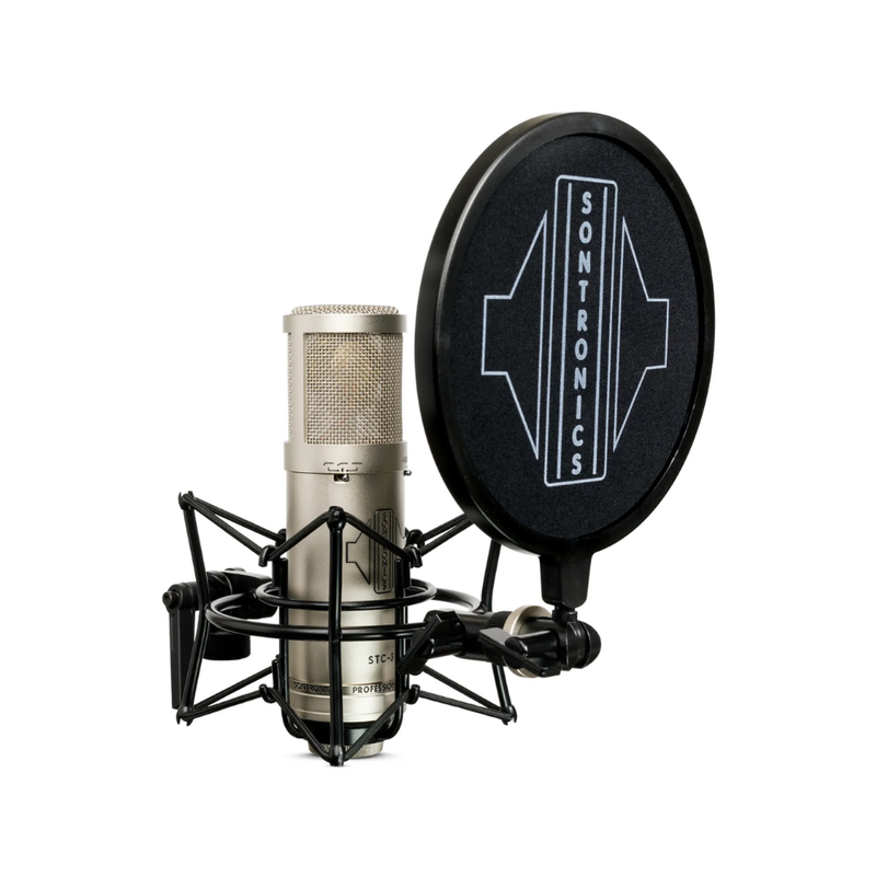 Sontronics STC-3X Pack Large Diaphragm Cardioid Condenser Microphone with Shockmount, Pop Filter, & Cable, Silver - Image 4
