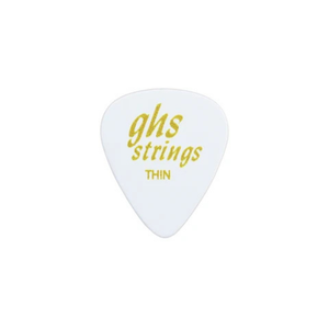 GHS A53 G Style Guitar Picks – White – Thin Gauge