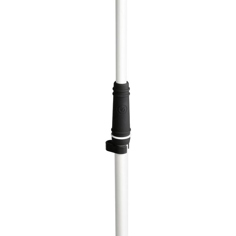 Gravity Microphone Stand with Round Base, White - Image 2