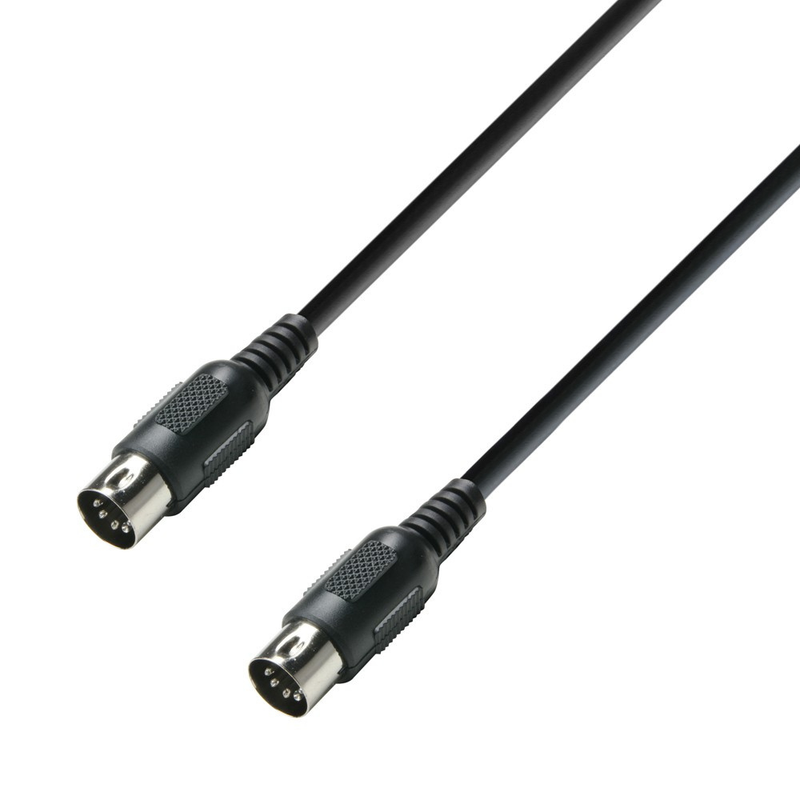 Adam Hall Cables 3 STAR MIDI 0150 - MIDI Cable, Adam Hall® MIDI 5-pole, Black, 1.5 m - Image 1
