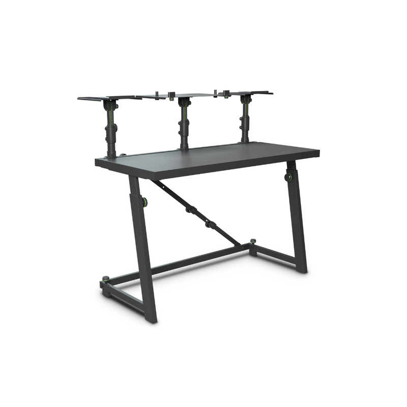 Gravity DJ Desk with Adjustable Loudspeaker and Laptop Trays - Image 1