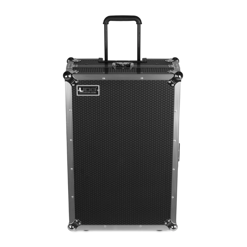 UDG Ultimate Flight Case Multi Format Plus (Laptop Shelf, Trolley + Wheels), XXL, Black - Image 1
