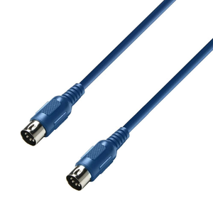 Adam Hall Cables 3 STAR MIDI 0150 - MIDI Cable, Adam Hall® MIDI 5-pole, Blue, 1.5 m