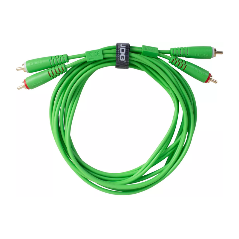 UDG Ultimate Audio Cable Set RCA - RCA, Green, Straight, 1.5 m - Image 1